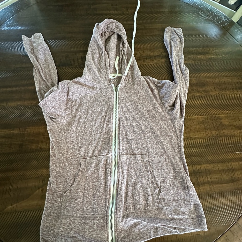 Aeropostale Maroon Zip-Up Hoodie